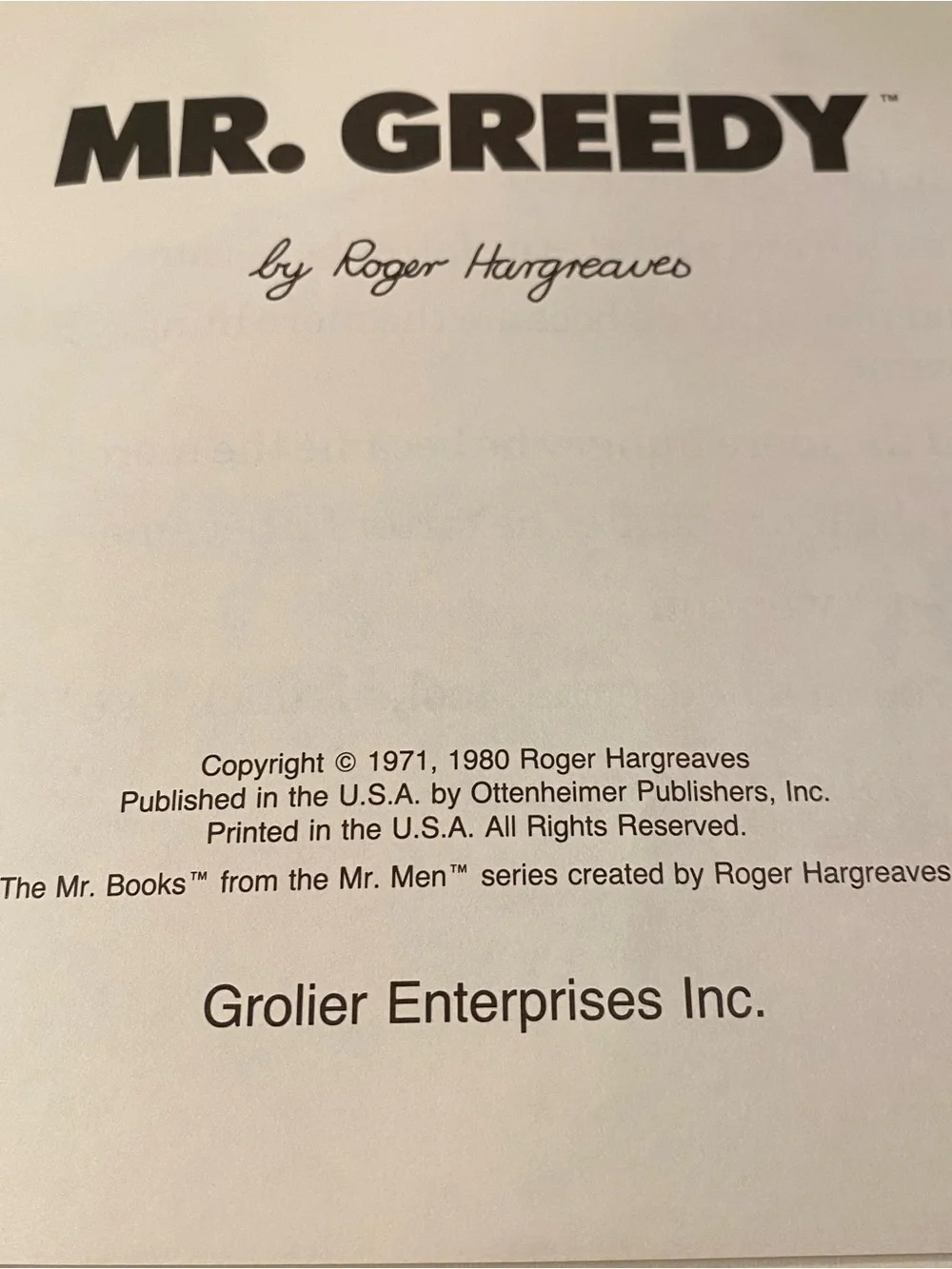 Vintage 1980 Roger Hargreaves Mr Men Book Bundle - Greedy Skinny Small Busy
